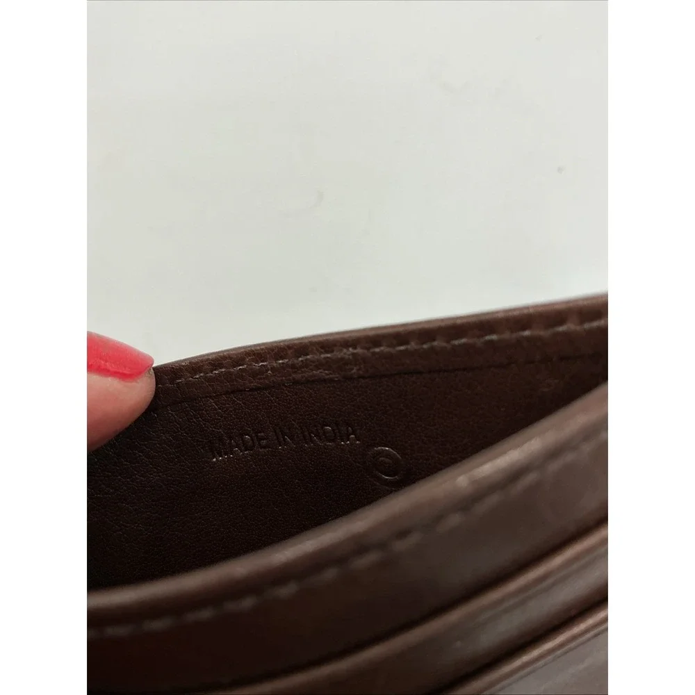 Coach Leather Executive Slim Card Case Wallet Mahogany FS4664 Vintage